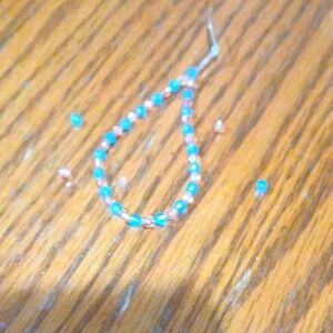 Blue and pink bracelet